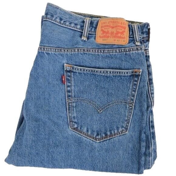 Levi's Big and Tall Mens 550 42 X 32 Tapered Leg Relaxed Fit Jean
